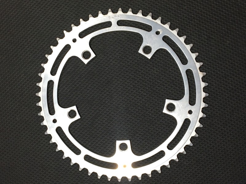 Shimano Dura Ace 52t retro vintage silver road bike chainring (130 BCD) 5 Arm