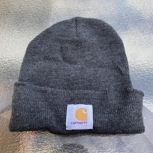 Carhartt Beanie Grey Gray Logo GUC Hat 