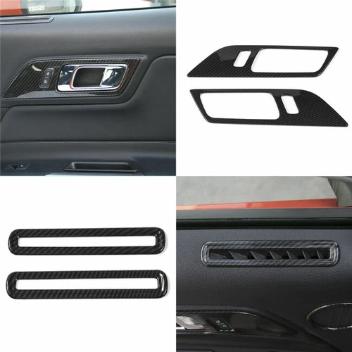 20pcs/set Carbon Fiber Full Set Black Decoration Trim Kit For Ford Mustang 15-19 - Bild 3 von 3
