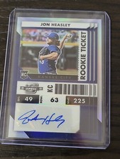 Jon Heasley 2022 Chronicles Auto Contenders Optic Rookie Ticket Silver Holo RC 