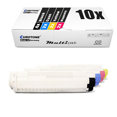 10X Eurotone Eco Cartridge For OKI MC-862-CDXN