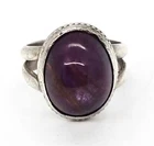 Star Ruby Large domed natural red ruby sterling silver vintage ring size 9