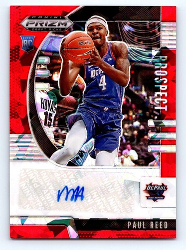 2020 Prizm Draft Picks #PA-PR Paul Reed RC Auto Red Ice (Error By Panini) - 第 1/2 張圖片