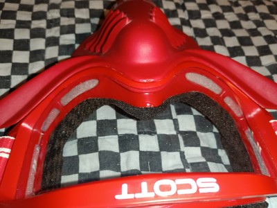 Vintage SCOTT 89 Red goggles/Red mask guard ,mx,ama Vintage SCOTT 89 Red goggles/Red mask guard ,mx,ama