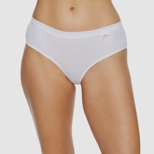  24 Chantelle Women's White Cotton Rib-Knit Hipster Underwear Panties Size Large