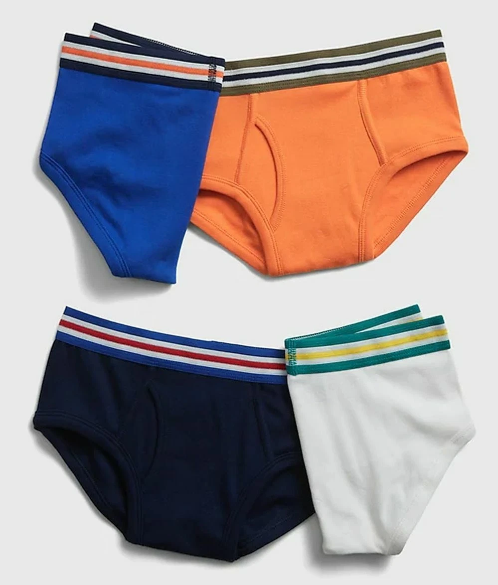 New Gap Boys M 8 year Underwear Classic Briefs 4 Pack Pairs Solids