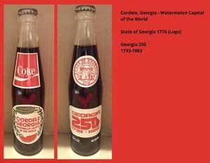 Coca-Cola 10 Oz Bottle - Watermelon Capital of the World - 1983 (Make Offer)