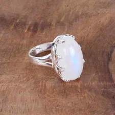 Moonstone Ring 925 Sterling Silver Ring Statement Ring Boho Ring Gift All Sizes