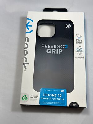 Speck Presidio2 Grip Case for iPhone 15/14/13 - Black