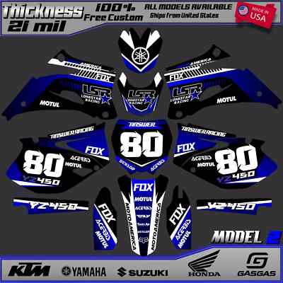 2006-2009 YAMAHA YZ 250F 450F GRAPHICS KIT DECALS 250 450 F DECO YZ250F YZ450F
