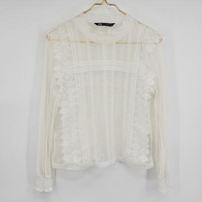 sheer over flare blouse（ivory） Organza Sheer Ivory Bridal Blouse Cover Up, Modern Bridal