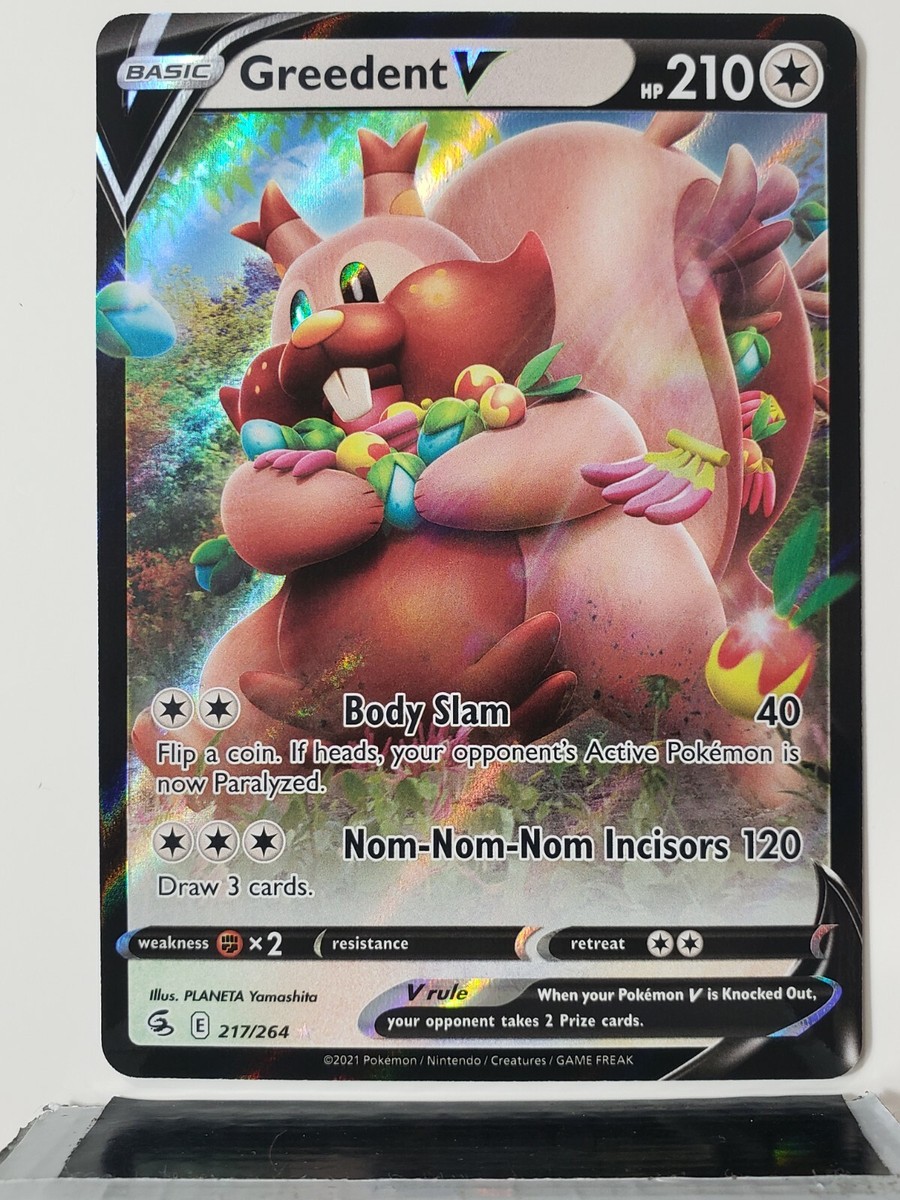 greedent pokemon card value Pokemon Trading Card Game Crown Zenith Single Card Rare Holo Greedent V 120