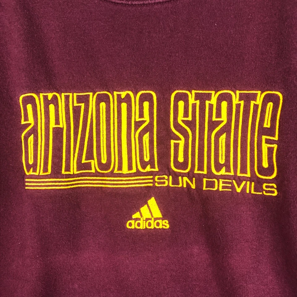 Adidas Sweatshirt Arizona State Sun Devils Pullover Adult Size Small Embroidered - Image 2 of 4