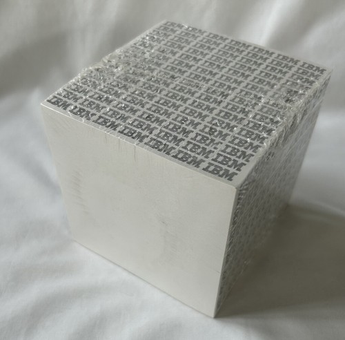 Vintage IBM Logo Note Cube Writing Notepad 3.5" x 3.5" Unused Sealed - Picture 5 of 7
