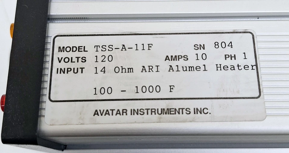 Avatar InstrumentsTSS-A-11F 温度控制器 120V 10A PH1 — 第 2/4 张图片
