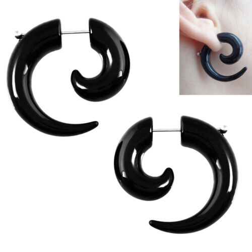 Ear Gauges Plugs Dangle Flesh Tunnels Black Stretching Jewellery Fashion Gift