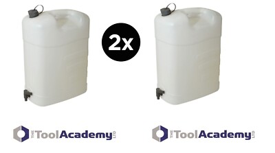 2 x Flüssigkeitsbehälter groß 35 Liter * mit Hahn Polyethylen Wasser
