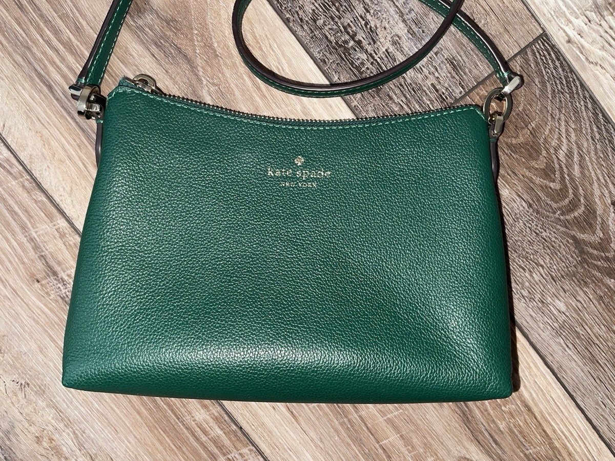 Kate Spade New York Kelly Green Pebbled Crossbody Bag Adjustable