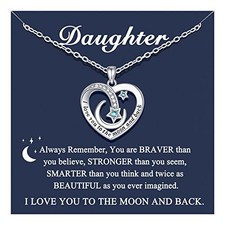 To My Granddaughter//Niece Gifts Necklace, Valentines Christmas Daughter