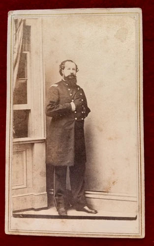 EXTRA RARE ORIGINAL CDV PHOTO ID'D CIVIL WAR AMPUTEE JOHN SKILES 23RD OHIO  88TH