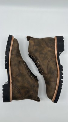 Taylor Stitch Cap Toe L.E. The Moto Boot in Espresso Grizzly Men s Size 8 D NEW
