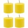 Radiant Treasures Yellow Lemon Lavender Scented Votive Candles, 4 Pack