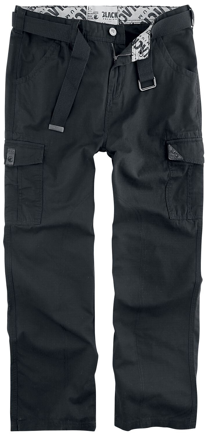 Черный Премиум-класс от EMP Herren schwarze Cargohose с рипстопом - лучший подарок для рейссфеста -
