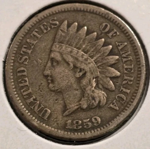 1859 United States INDIAN CENT VF+ KEY TYPE COIN