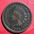 1864 US Indian Head Cent! Bronze Variety! VF Details! Old US Coin!