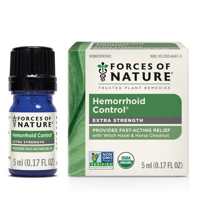 Forces of Nature 0.17 Fl Oz (Pack 1), Hemorrhoid Control Extra Strength 