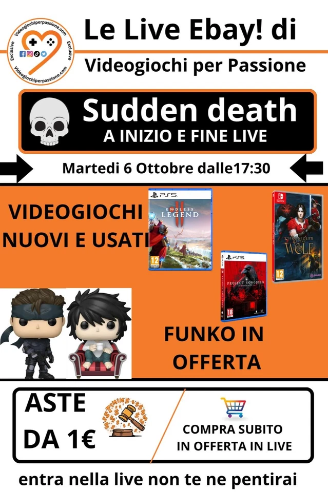 🔥 Aste da 1€! Sudden Death, Funko Pop, Novità e Offerte da Paura! 🔥