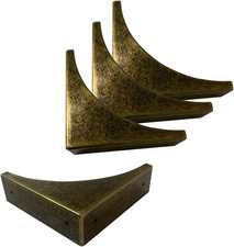 Metal Corner Protector 4 Pcs - Decorative Corner Brackets for Furniture, Wood Bo