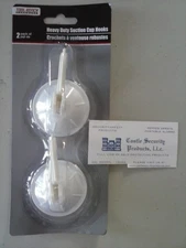 2 HEAVY DUTY SUCTION CUP HOOKS