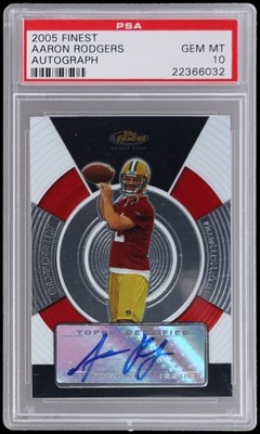 2005 Finest Aaron Rodgers PSA 10 RC Autograph 38/299 Football Gem Mint AUTO