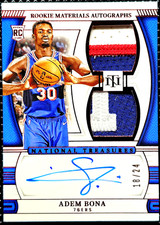 2024-25 National Treasures Rookie Materials Autographs ADEM BONA RC Auto /24