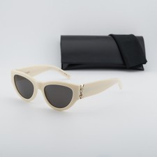 Saint Laurent SL M94 012 Shiny Ivory/Grey 53-20-145 Sunglasses New Authentic