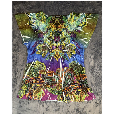 APT. 9 Women s Lightweight Knit Polyester Multicolor Paisley Tunic Size XL
