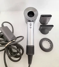 Genuine Dyson Supersonic Hair Dryer HD11 with 3 Attachments Nickel Silver (USED)