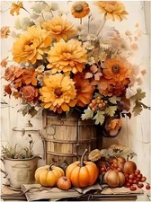 Paint by Numbers Kit for Adults, Flowers Paint by Numbers Kit for Adults Beginne