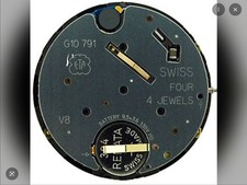 Eta G10.791 Watch Movement NOS Chrono Alarm Movement