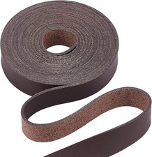Dark Brown Genuine Leather Strap Strip 1/2 Inch Wide 79 Inch Long Leather Belt W