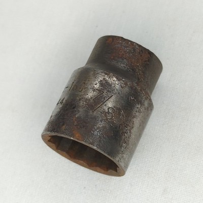 Vintage Wright 7/8'' Socket 12 Point 1/2'' Drive USA S-160 44+