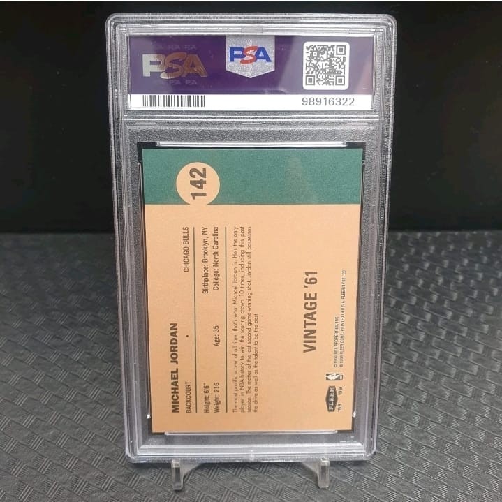 1998 FLEER TRADITION MICHAEL JORDAN VINTAGE'61 PSA 9 view 2