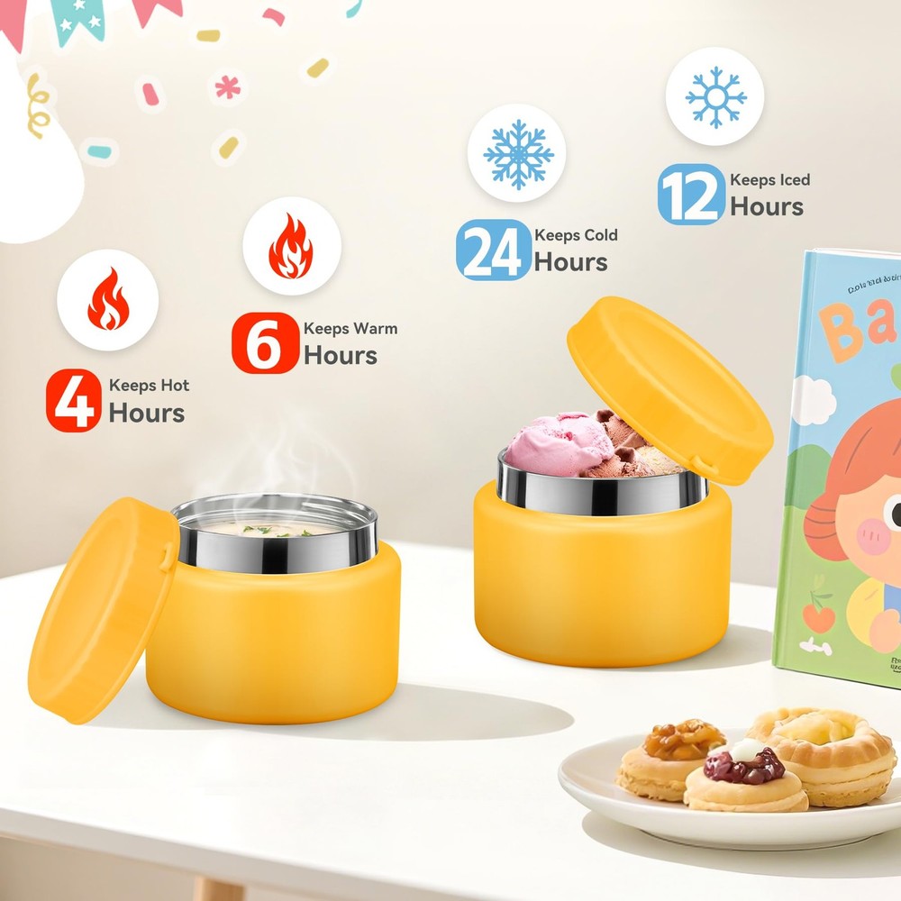 Insulated Kids Bento Lunch Box with 9oz Soup Thermo Container