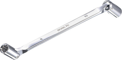 12 Point Flexible Head Socket Wrench, 8Mm X 10Mm Metric Double Swivel Box End, C