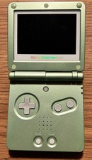 Nintendo Game Boy Advance SP Pearl Green With AGS 101 Screen and Jirachi Cover