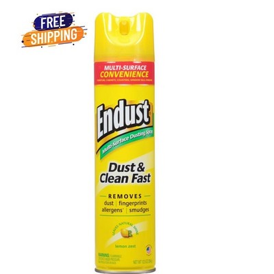 Endust Multi-Surface Dusting & Cleaning Spray Aerosol, Lemon Zest, 12.5 oz