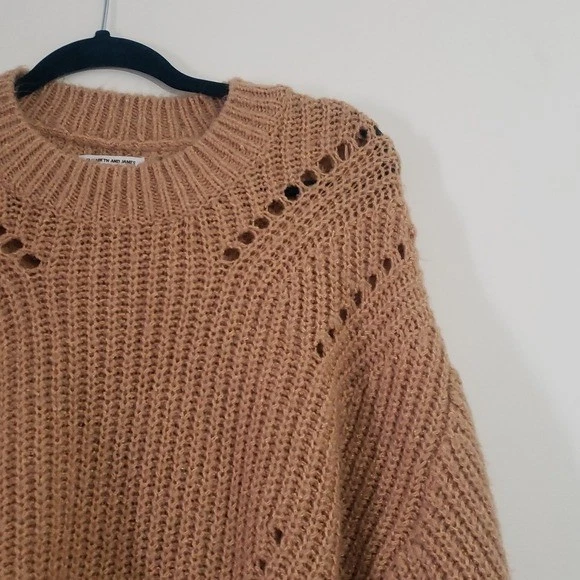 Suéter tejido Elizabeth & James para mujer talla L otoño acogedor informal escandinavo elegante Foto 3 de 4