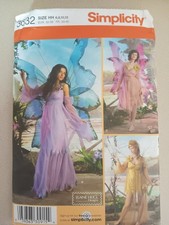 Simplicity Pattern 3632 Misses' Fairy Renaissance Faire Costumes Sizes 6 8 10 12