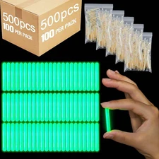 500 Pcs Fishing Glow Sticks Bulk for Bobbers Mini Glow Stick Rod Tip for Fish...